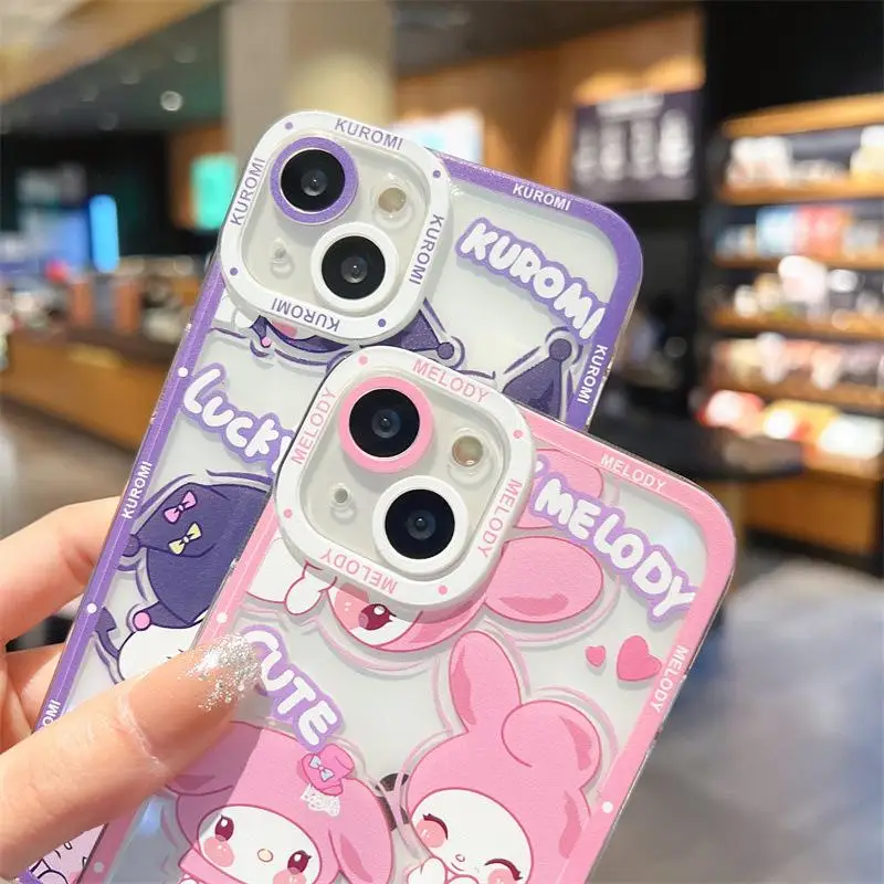 Kuromi-funda de teléfono My Melody para OPPO, Realme, C67, C65, C53, C63, C51, C55, C33, C12, C25, C25S, 5, 6, 5i, 6i, 9i, 5S, 3, 8, 9, 10, 12 Pro Plus, V13 - imagen 5