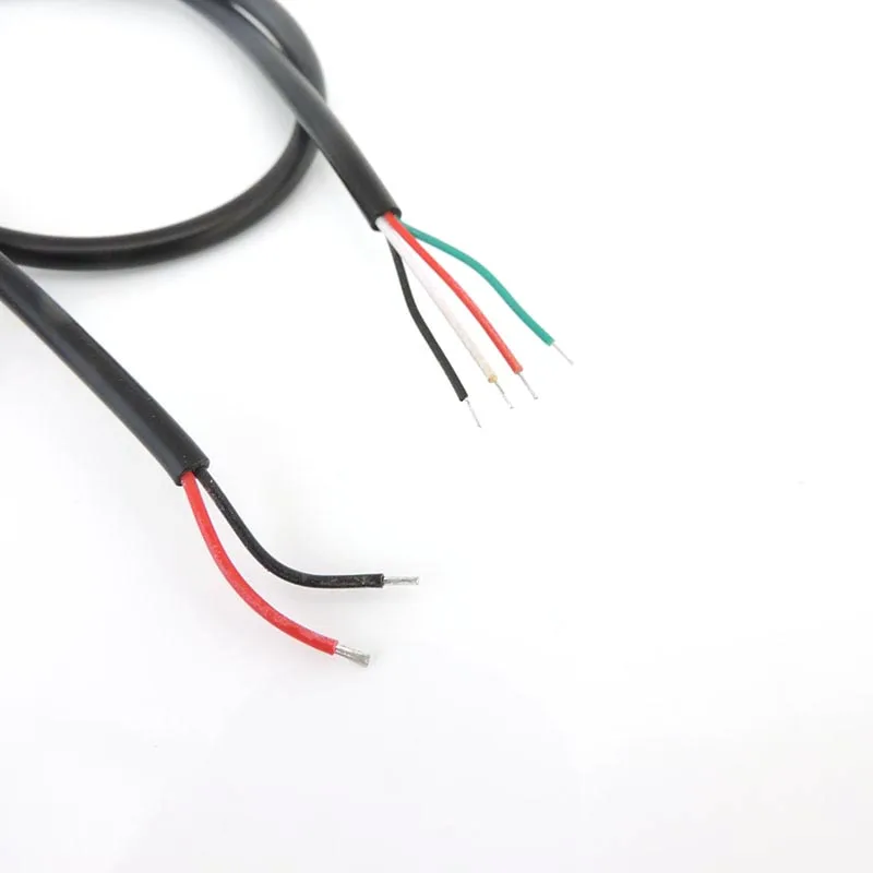 Conector de línea de carga de datos Micro USB 2,0 A, conector macho hembra, Cable extendido, 2 pines, 4 pines, 4 cables, bricolaje para interfaz Android - imagen 5