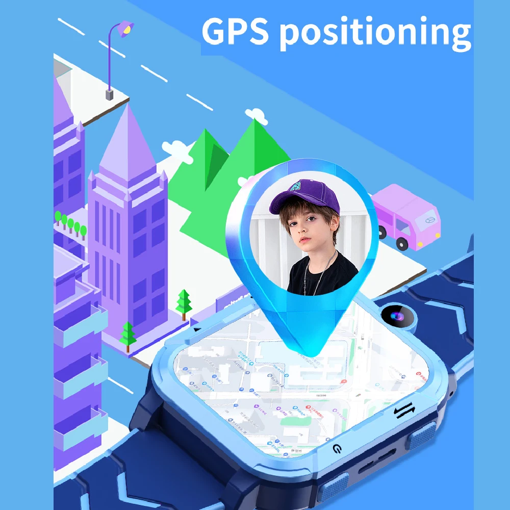 Reloj inteligente 4G para niños, 1 + 8GB, GPS, WiFi, rastreador, ubicación, videollamada, llamada SOS, Monitor trasero, reloj de teléfono, reloj inteligente, regalos para niños y niñas - imagen 5