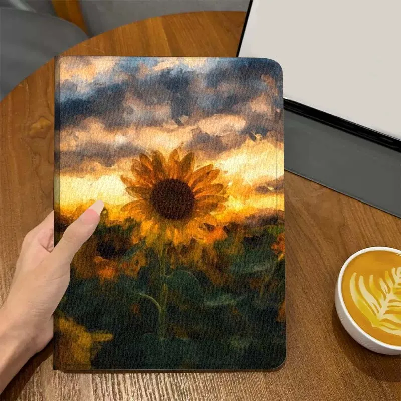 Flor girasol creatividad para Samsung Galaxy Tab S7 S8 S9 S10 11 12,4 13,1 FE Plus Lite pulgadas funda para tableta - imagen 4