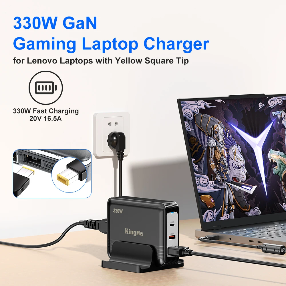 Adaptador GaN de 300W 20V 15A para Lenovo Legion 5 5i 5P 7 7i pro C7 S7 Y540 Y545 y730 Y740, cargador de ordenador portátil para juegos para ADL300SDC3A - imagen 2