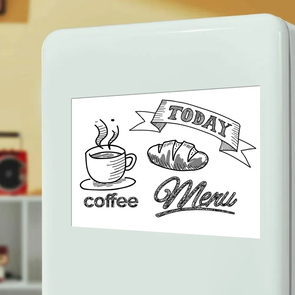 Pizarra blanca magnética de tamaño A5, pizarras blancas de borrado en seco, almohadilla Flexible suave para el hogar, oficina, cocina, pegatinas para nevera, tablero de mensajes para notas - imagen 4