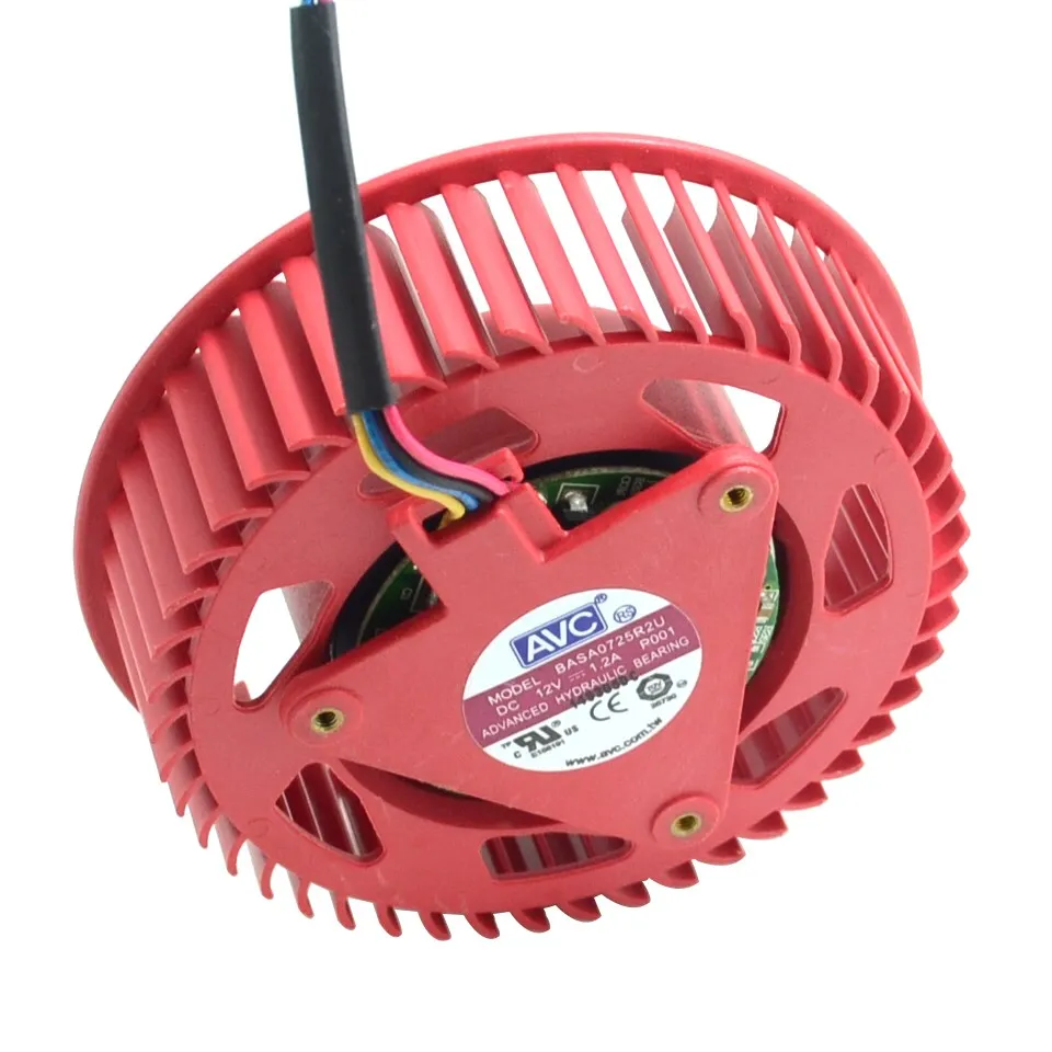 Ventilador de tarjeta de vídeo AVC BASA0725R2U, 12V, 1.20A ATI HD5870 HD5970 HD5850 Turbo, ventilador de tarjeta gráfica, turbina FD9238H12S - imagen 2