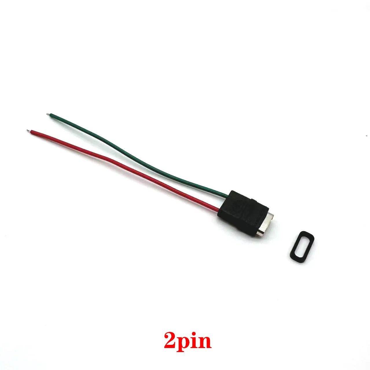 Conector de puerto de carga tipo toma de corriente tipo cable de soldadura de 2 pines y 4 pines base hembra tipo C impermeable con cable enchufe de carga de 8,5 CM - imagen 2