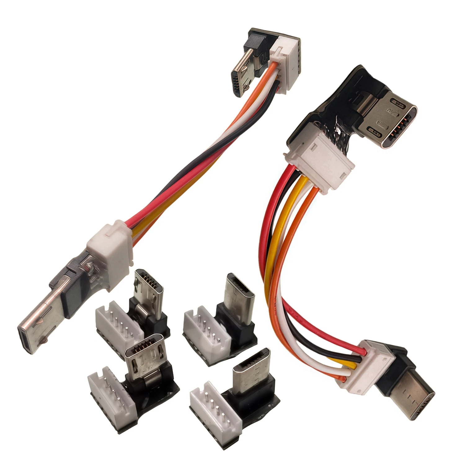 Cable micro usb macho a hembra amd macho a macho 28AWG Se puede entregar a cualquier configuración ZH1.5 5/pin 10CM/20cm/30CM/50CM de largo - imagen 2