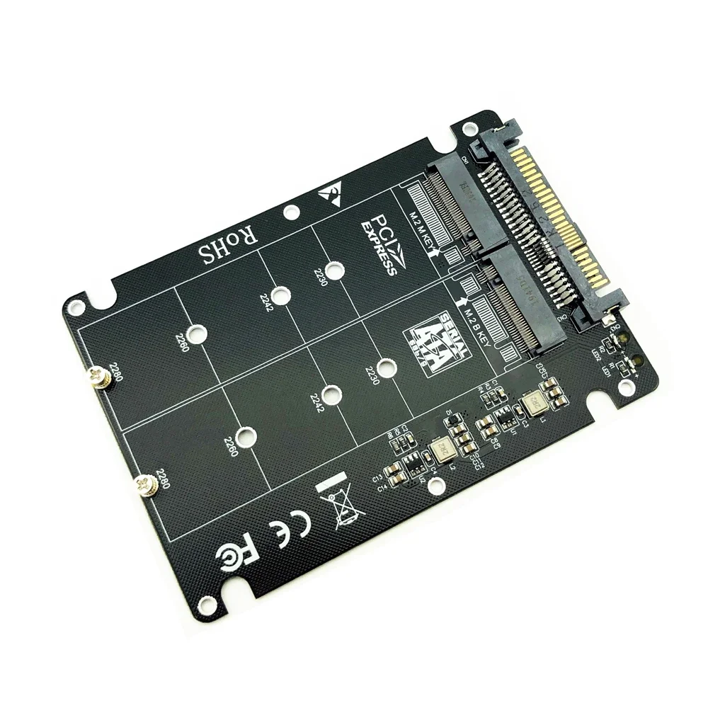 2 en 1 M.2 NVMe SATA-Bus NGFF SSD a PCI-e U.2 SFF-8639 PCIe M2 adaptador M.2 SSD a U.2 adaptador convertidor para computadora de escritorio PC - imagen 4