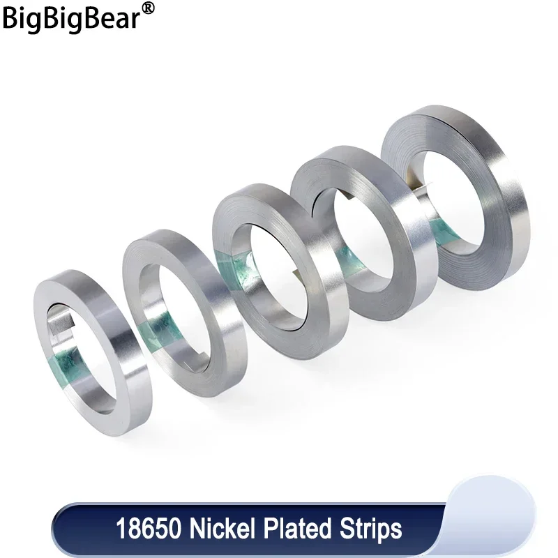 Tira de hoja chapada en níquel 18650, conector de placa de níquel para batería de iones de litio, correa de acero de 0,1 ~ 0,2mm, máquina de soldadura por puntos, soldador de batería - imagen 2