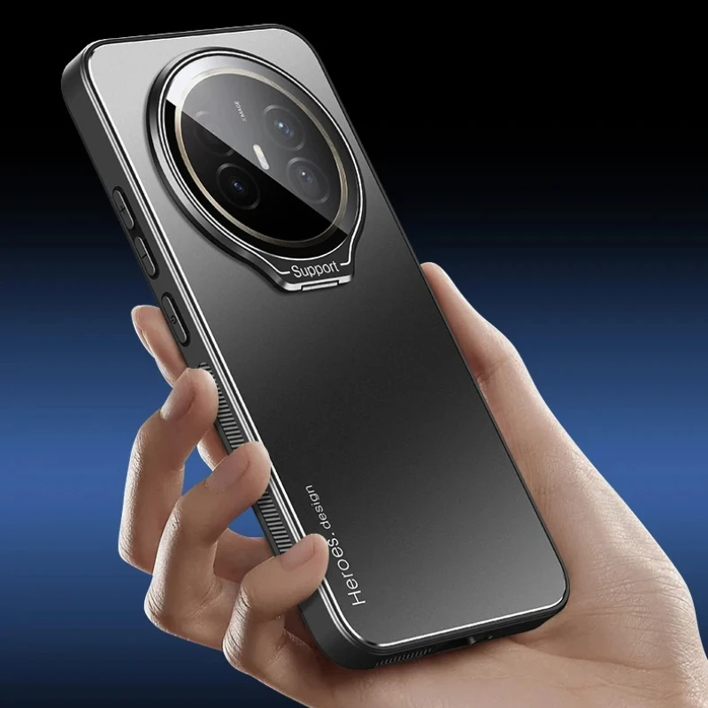 Funda con soporte Invisible para Huawei Mate 70 Air, TPU a prueba de golpes + soporte de cámara con lente de Metal, cubierta protectora mate para Mate70 Air - imagen 5