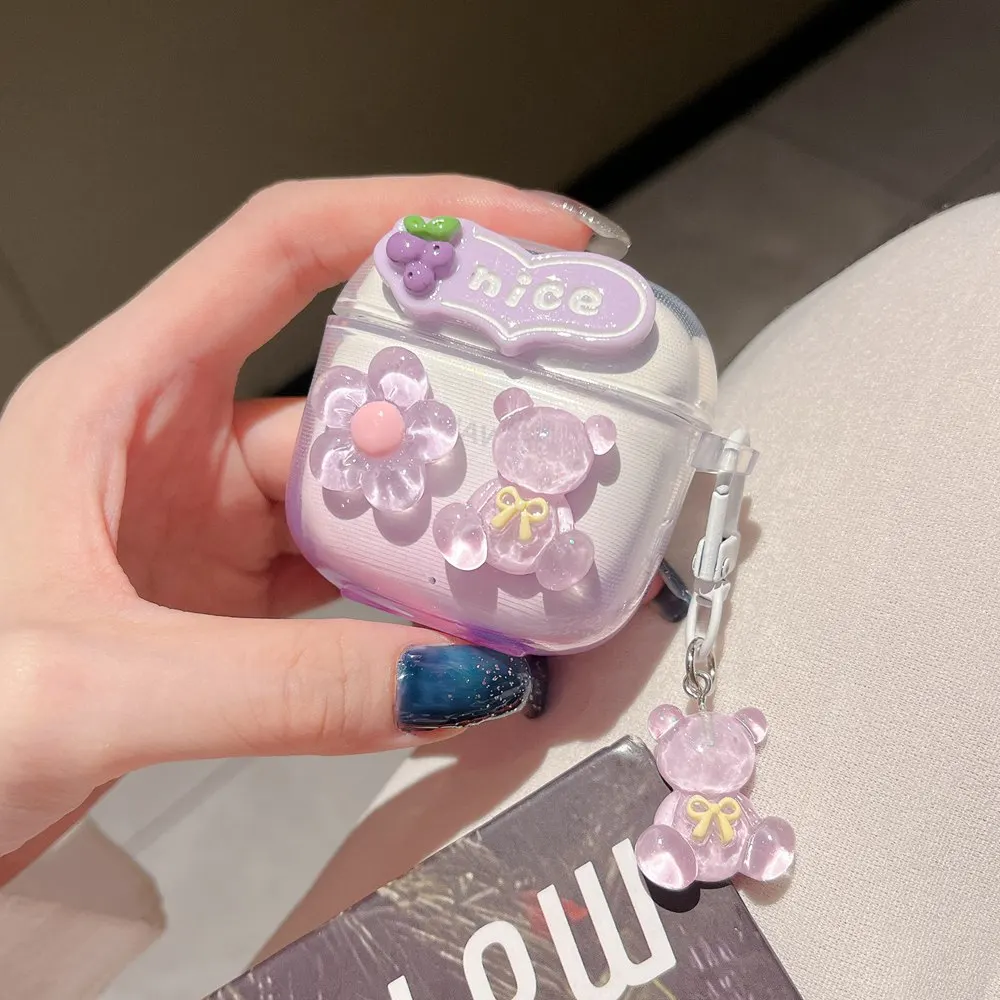Para Huawei Freebuds SE 3 funda 3D estrella flor auricular cubierta suave para Huawei Freebuds SE 2 caja de auriculares Fundas con llavero - imagen 2