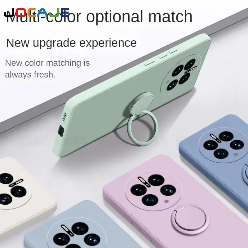 Para Huawei Mate 50 Pro anillo de silicona líquida soporte funda de teléfono para Mate 70 60 Pro 40E 30E Pro Plus funda protectora con soporte de cordón - imagen 5