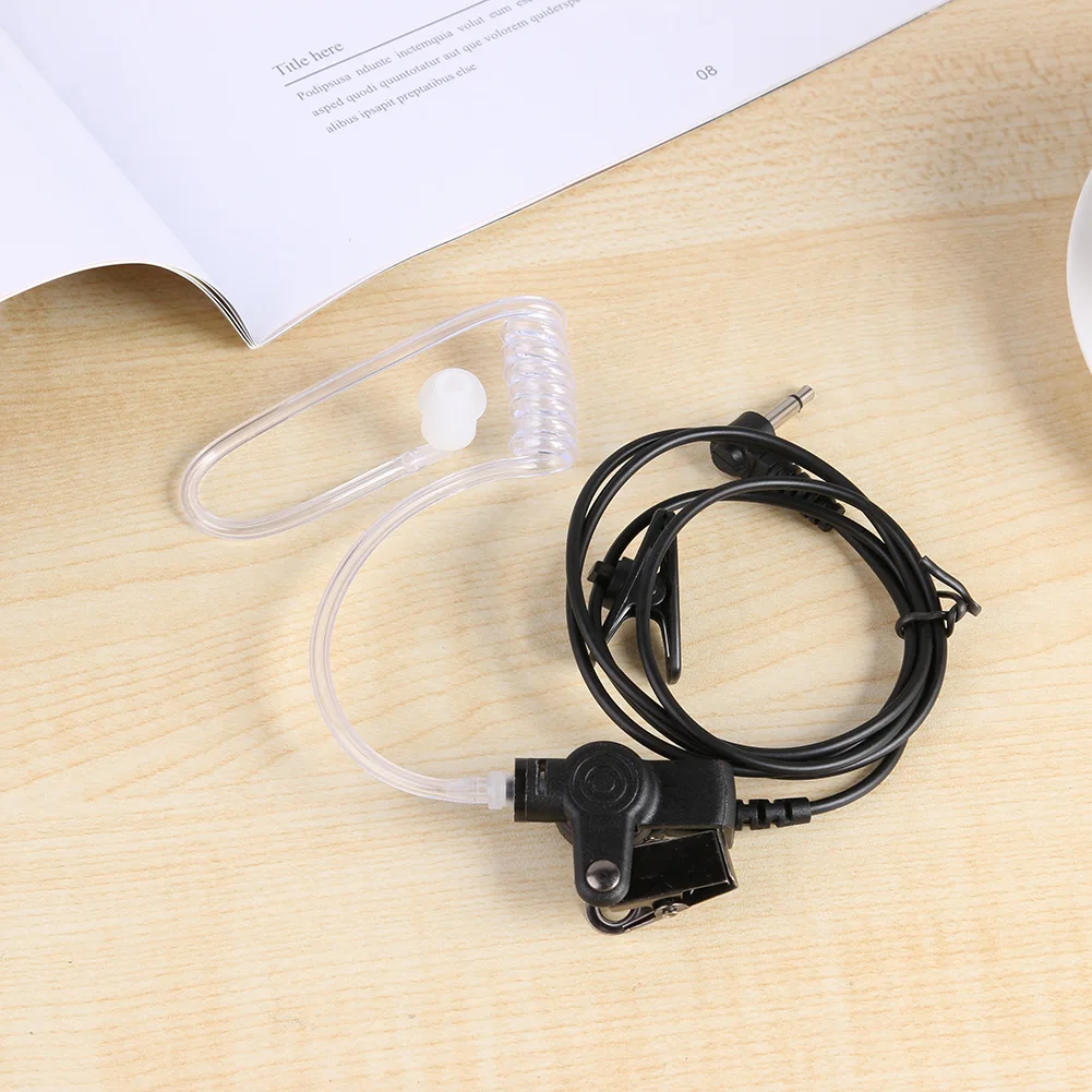 Tubo acústico transparente con enchufe de 3,5mm, Conector Mono, Compatible con walkie-talkie, auriculares de tubo de aire y sonido - imagen 5