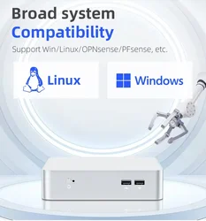 Inter Core i7-8705G Mini PC Support WiFi Pfsense Desktop Computer with 8x2.5G LAN 2xHDMI2.0 3xUSB3.0 2xUSB2.0 Windows10 Ready