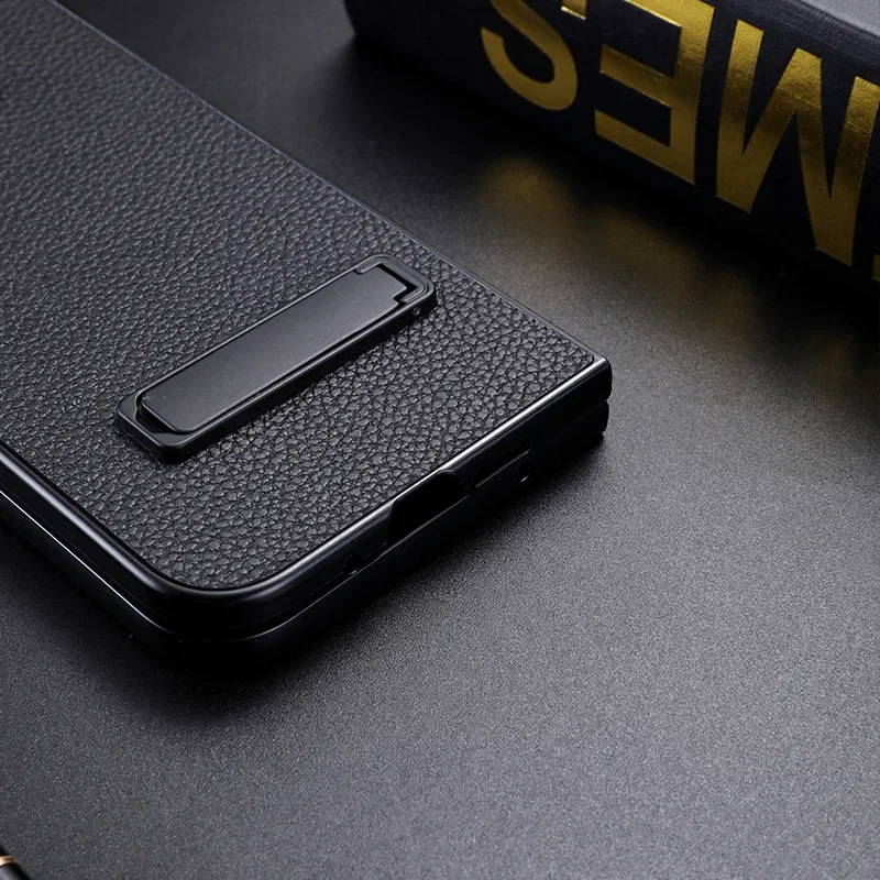 Para Google Pixel 9 Pro funda plegable ELVEV cuero PU de lujo + cubierta protectora de cámara TPU con soporte de Metal - imagen 3