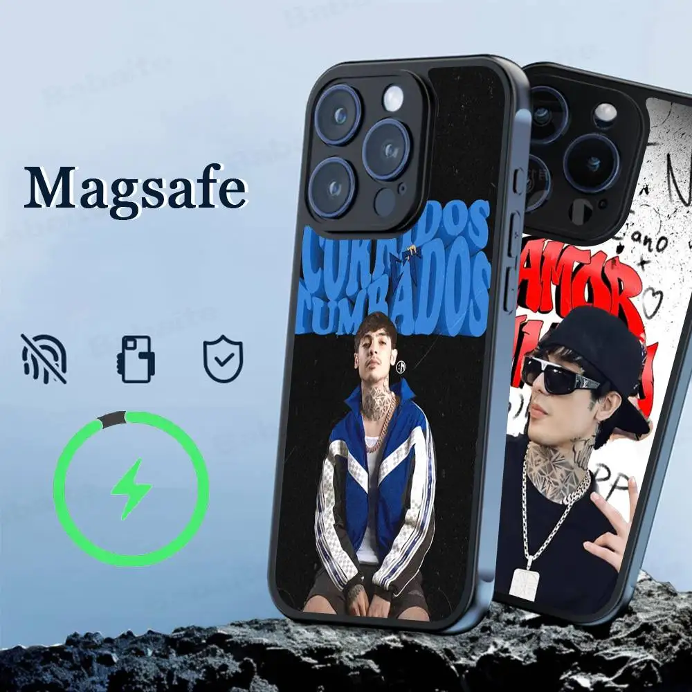 Funda de teléfono Natanael Cano Rapper CT, funda magnética para iPhone 16 14 13 12 11 15 Pro Max Plus para cubierta de carga inalámbrica Magsafe
