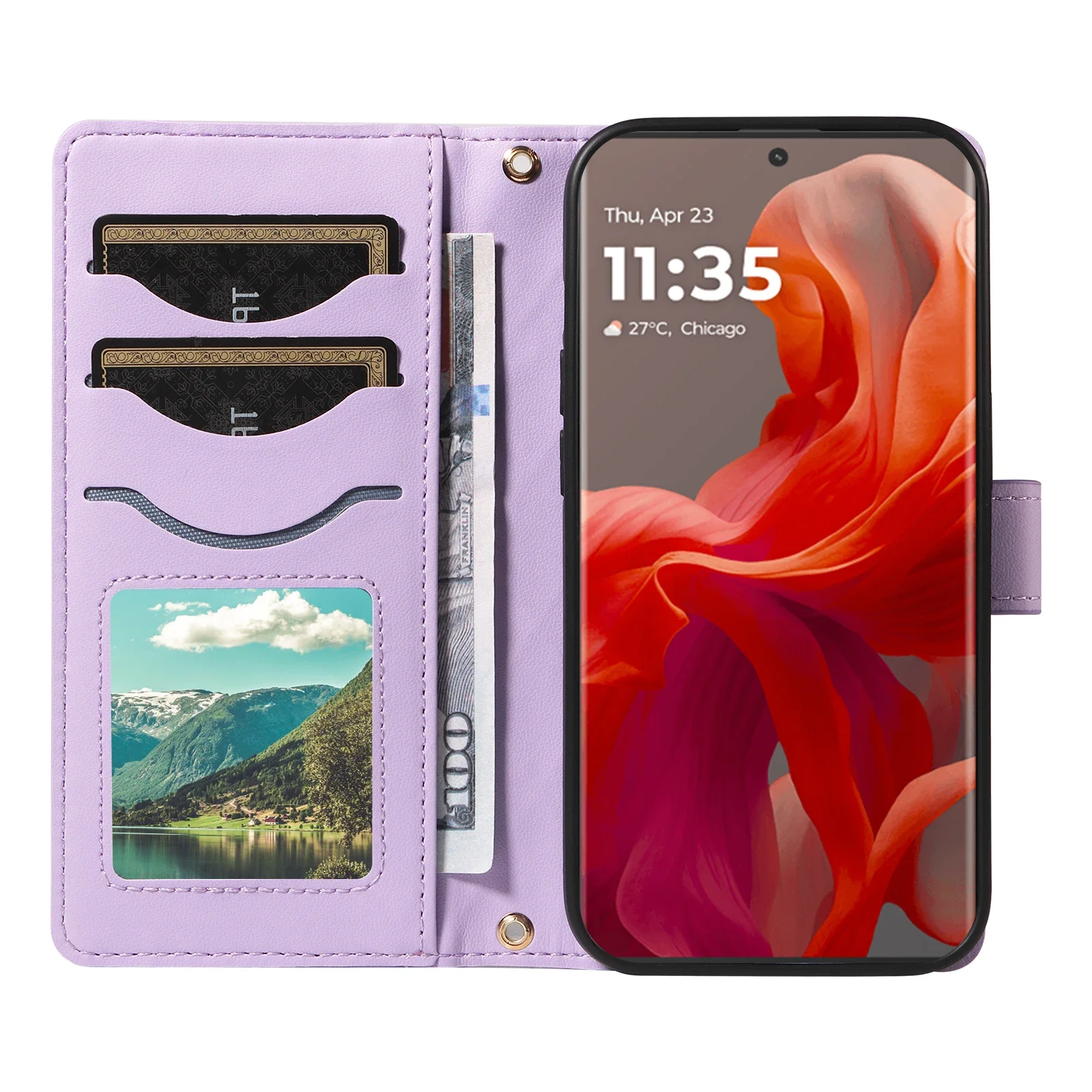 Funda de cuero con soporte para tarjetas cruzadas, cartera Solt para Moto G84, G85, G04, G24, G34, G73, G13, G23, Edge 40, NEO 50 Pro, E32, E13, E22 - imagen 5