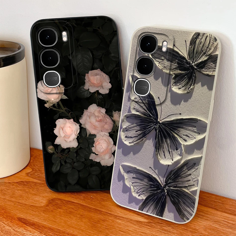 Para Vivo Y31 Pro Y21D Funda de teléfono Simple nube cielo Cámara protección suave cubierta de silicona líquida para Vivo Y 31 Y 21d Funda de parachoques - imagen 2