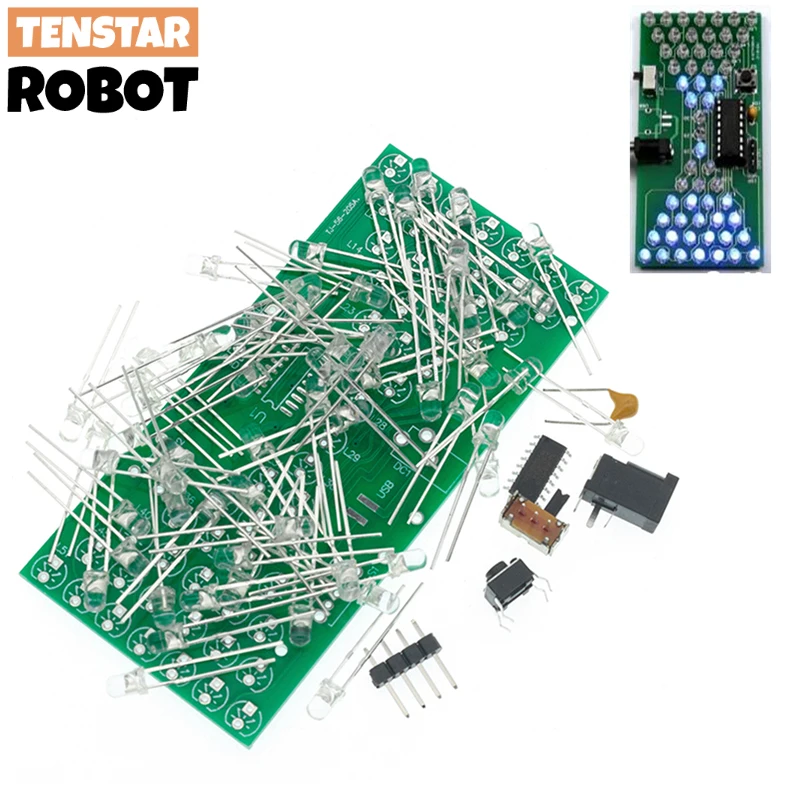 Kit Bricolaje Reloj Arena Electrónico 5V con LED y PCB Doble Capa
