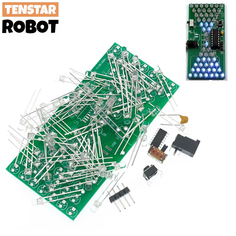 Kit Bricolaje Reloj Arena Electrónico 5V con LED y PCB Doble Capa
