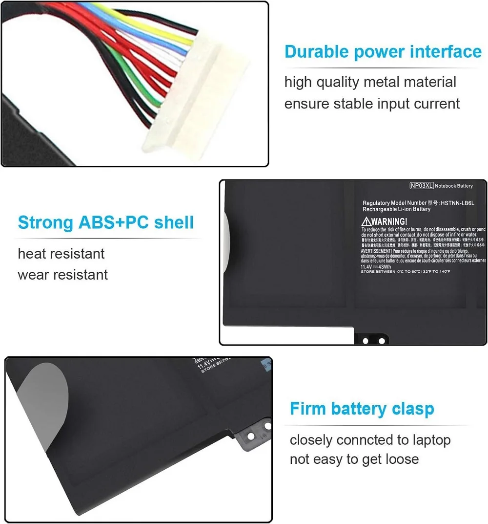 SKOWER 43Wh NP03XL Batería para hp envy 15-u000/u100/u200/u300 Pavilion 13-a000/a100/a200/a300 x360 PC Convertible TPN-Q146/Q149 - imagen 4