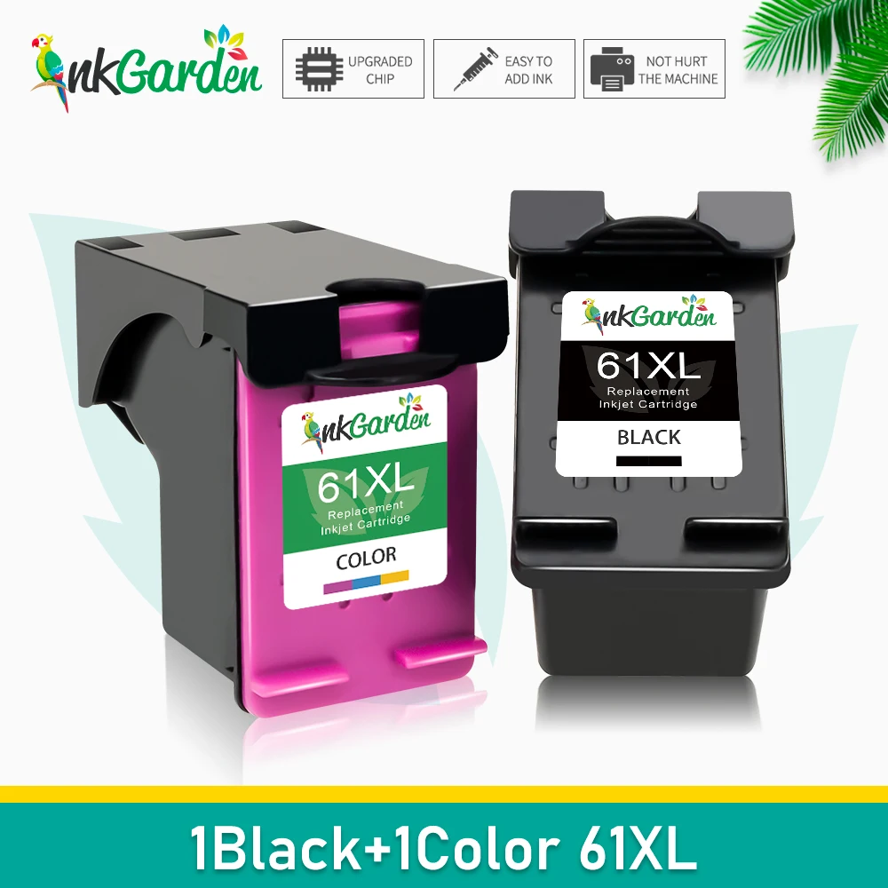 Ink Garden 61XL Reemplazo HP 61 Cartucho de tinta Deskjet 3530 2546 2620 2621 2622 2624 4634 4635 3000 3516 1056 1510 Impresora