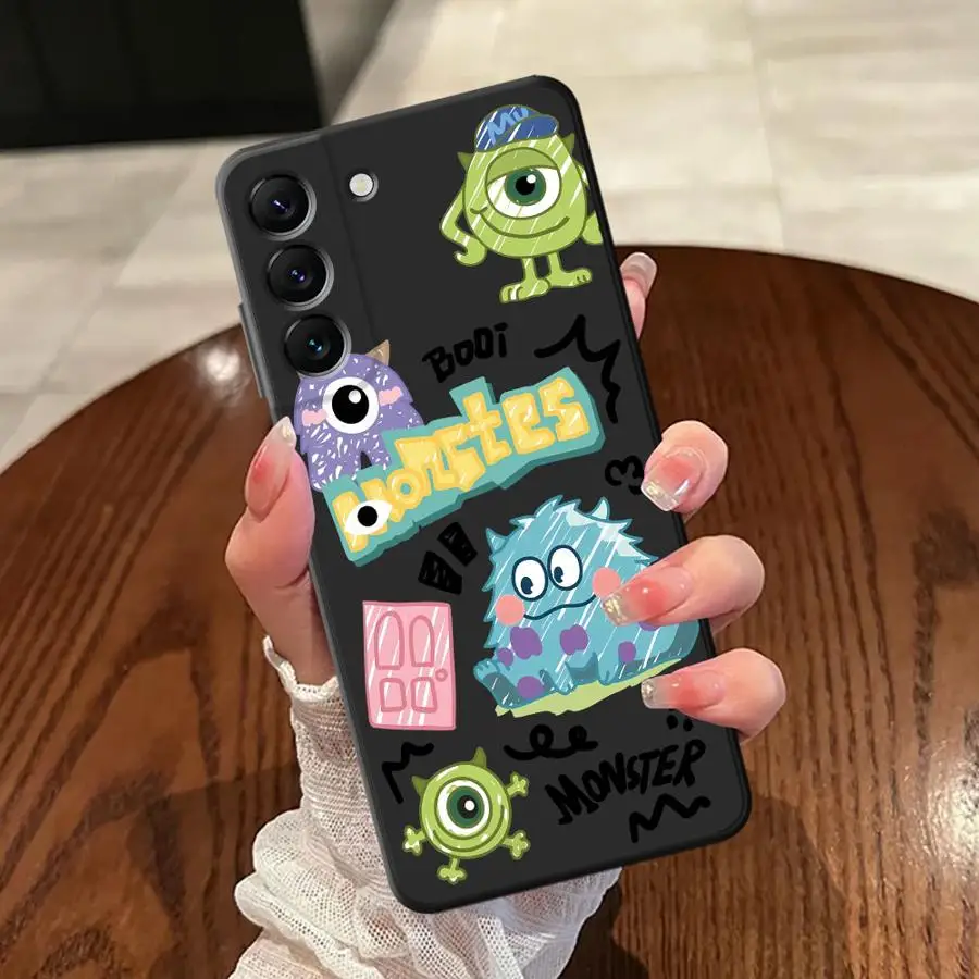 Funda de teléfono suave negra de dibujos animados de Disney Monsters Inc para Samsung Galaxy A51 A73 A32 A23 A53 A41 A36 A26 A72 A22 A52 A35 A24 - imagen 5