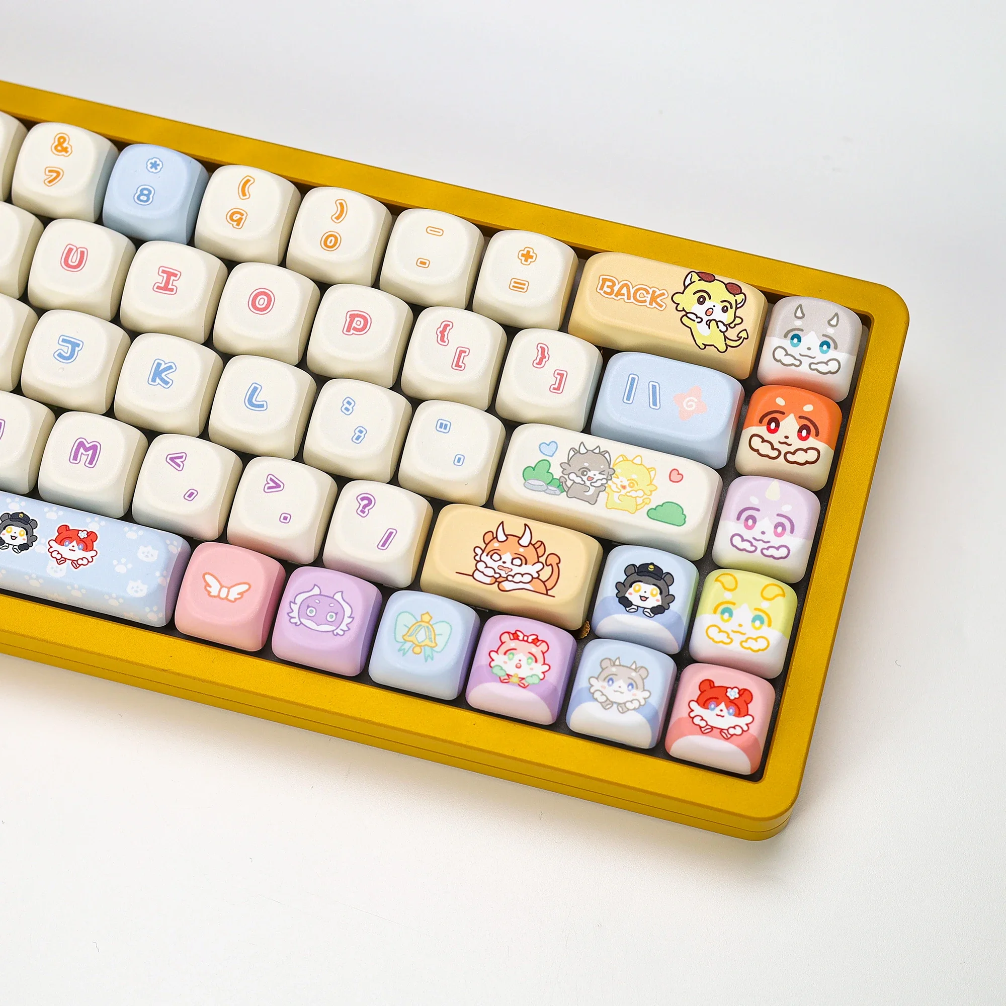 KBDiy 133 teclas/juego de teclas de teclado mecánico de perfil KOA, teclas de chimenea PBT, bonitas y personalizadas para interruptores MX, sublimación de cinco lados aula F87 F108 F99 Pro ACE60 ACE68 RAINY75 AK74 gx87 - imagen 4