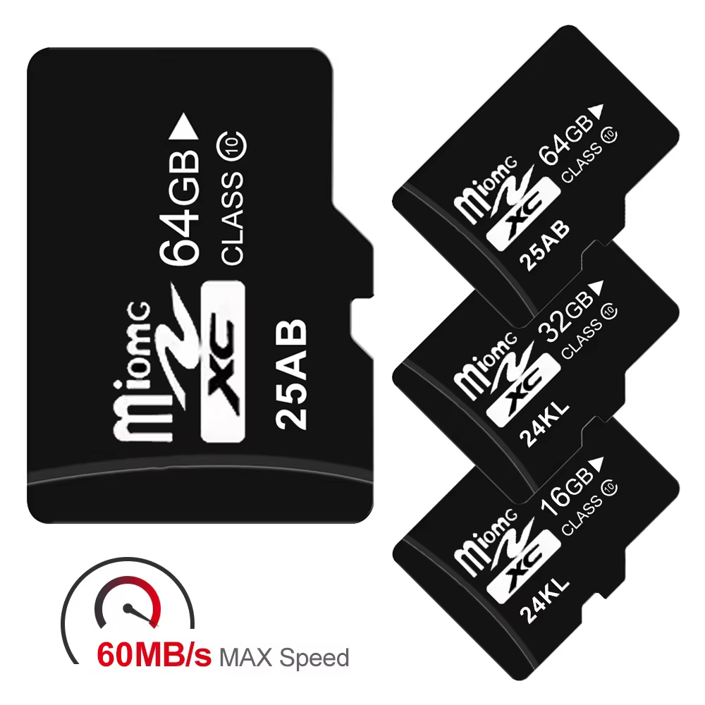 Tarjeta Micro de memoria TF C10, 64GB, 32GB, 16GB, hasta 60MB/s, tarjeta Flash TF A1 para teléfono, tableta, cámara, monitoreo de tacógrafo de coche UAV
