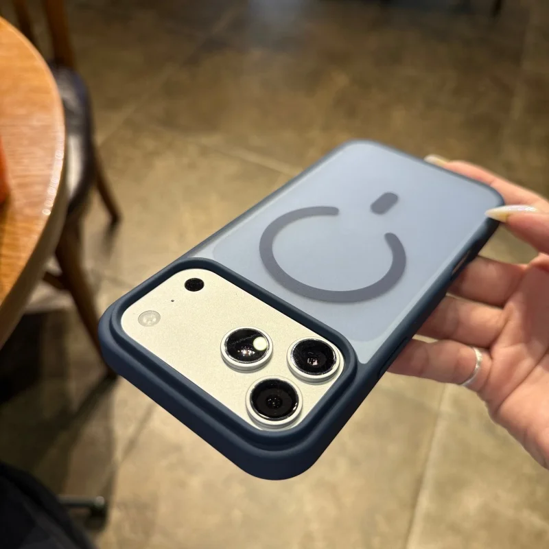 Armadura suave mate oficial para funda Magsafe para iPhone 17 Air 16 15 14 13 Pro Max Plus cubierta de parachoques de carga inalámbrica magnética