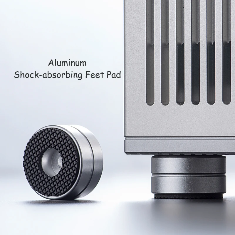 Soporte para altavoz de Audio HiFi de aleación de aluminio, almohadilla para pie, amortiguador antigolpes, pies de aislamiento para amplificador, preamplificador, DAC, funda de PC, 4 Uds. - imagen 2