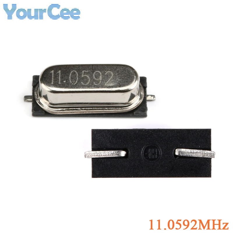 10 Uds SMD 49SMD tipo 11,0592MHz cristal pasivo 20PF ±20PPM 11,0592M