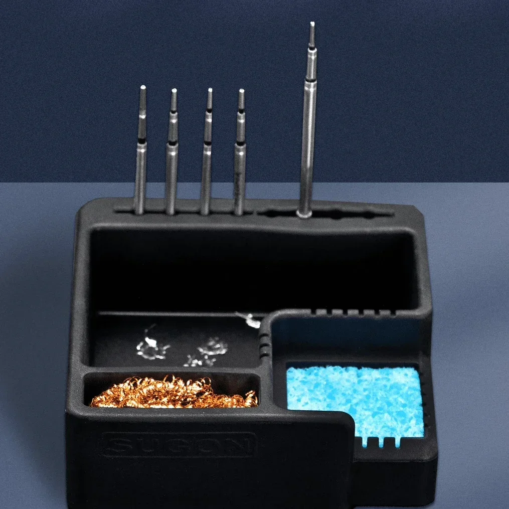 YCS-Estación de soldadura Universal, caja de estaño de silicona para reparación de soldadura, eliminación de estaño, limpieza, herramienta de almacenamiento de puntas de soldador - imagen 3