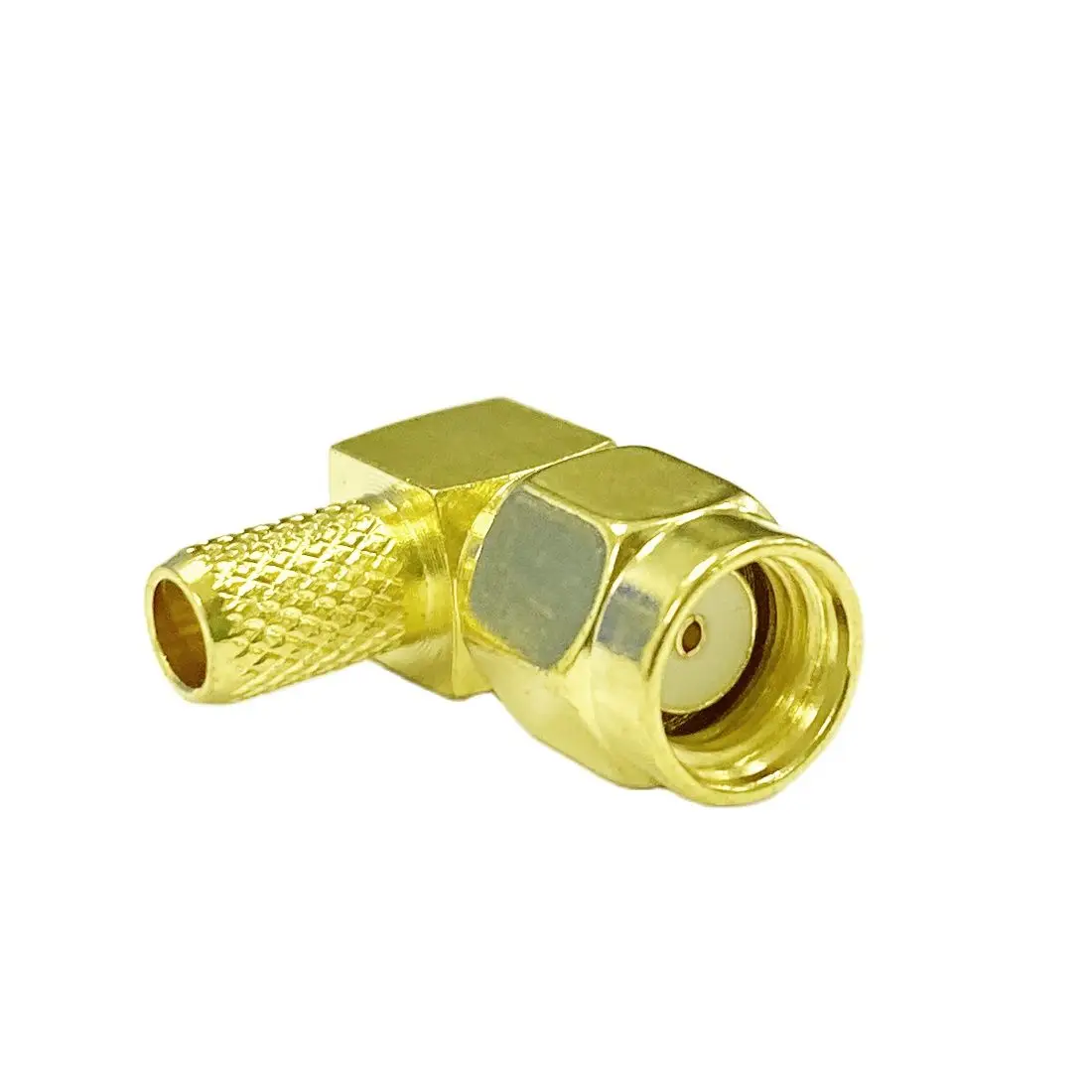 Conector RF de ángulo recto para Cable LMR195 RG58 RG142, Terminal de Cable de 90 grados, piezas inversa, 10 RP-SMA - imagen 4