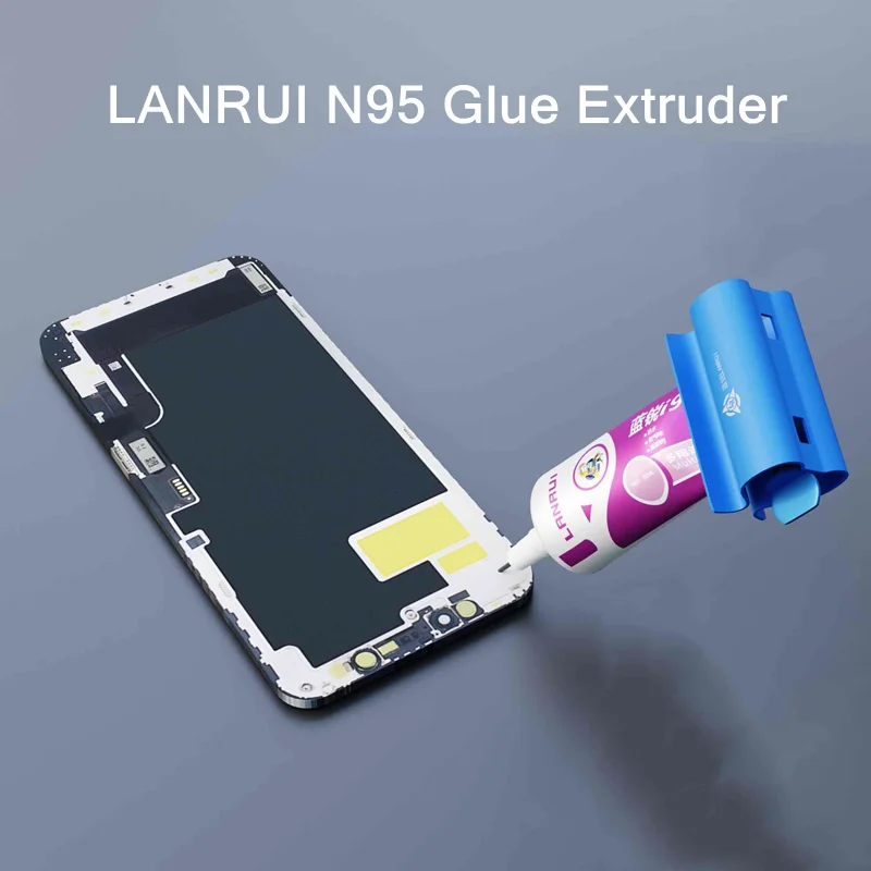 LANRUI N95 herramienta de propulsión adhesiva para reparación de teléfonos móviles pegamento pasta de soldadura extrusora rotación práctico exprimidor de pegamento - imagen 2