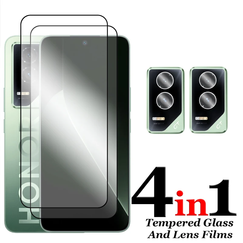 6 en 1 para Honor GT 5G vidrio para Honor GT Pro vidrio templado 2.5D cubierta completa pegamento HD Protector de pantalla para Honor GT 5G película de lente - imagen 3