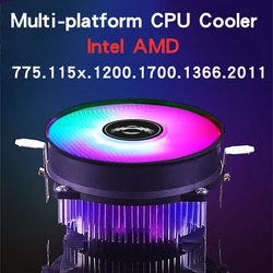 Ventilador CPU PWM Silencioso Multisocket Antivibración