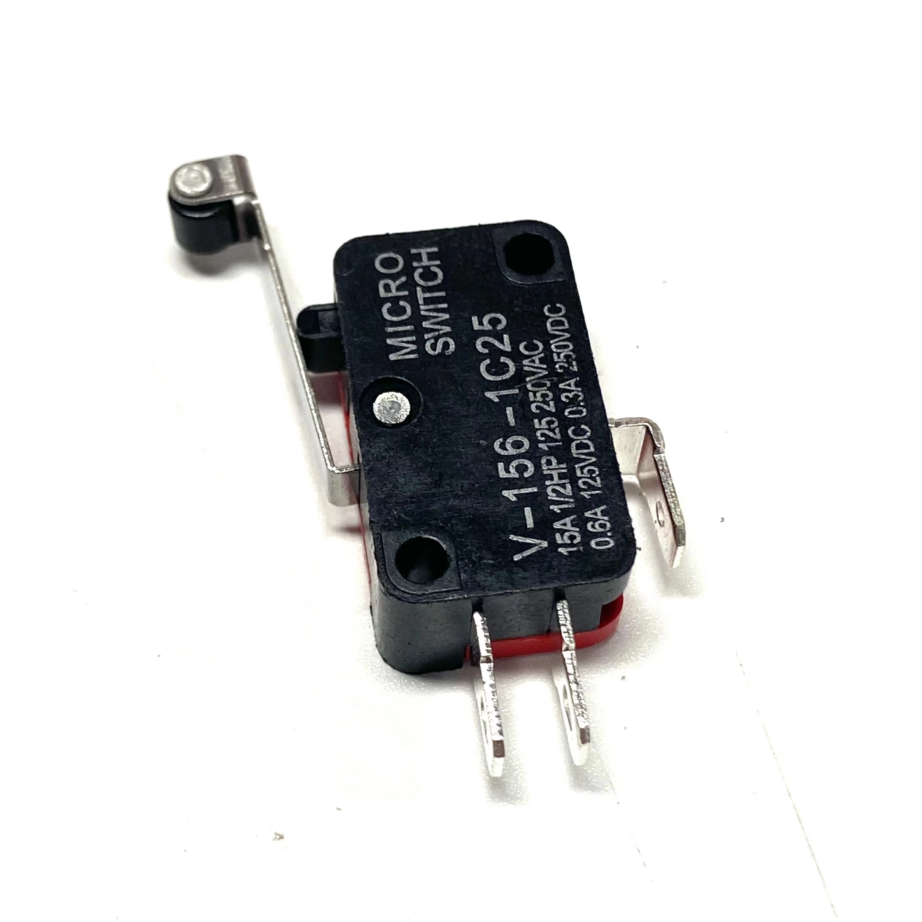 Microinterruptor de V-156-1C25 con interruptor de límite de rueda larga, punto plateado, lote de 5 unidades - imagen 2