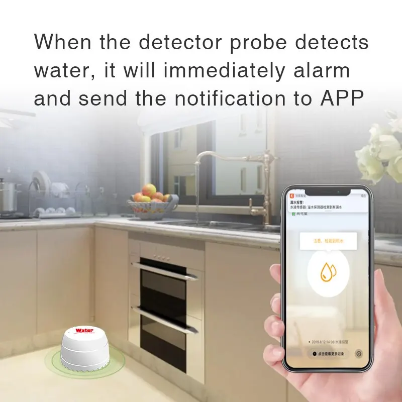 Detector de fugas de agua con WiFi, monitoreo remoto y Alexa y Google - imagen 2