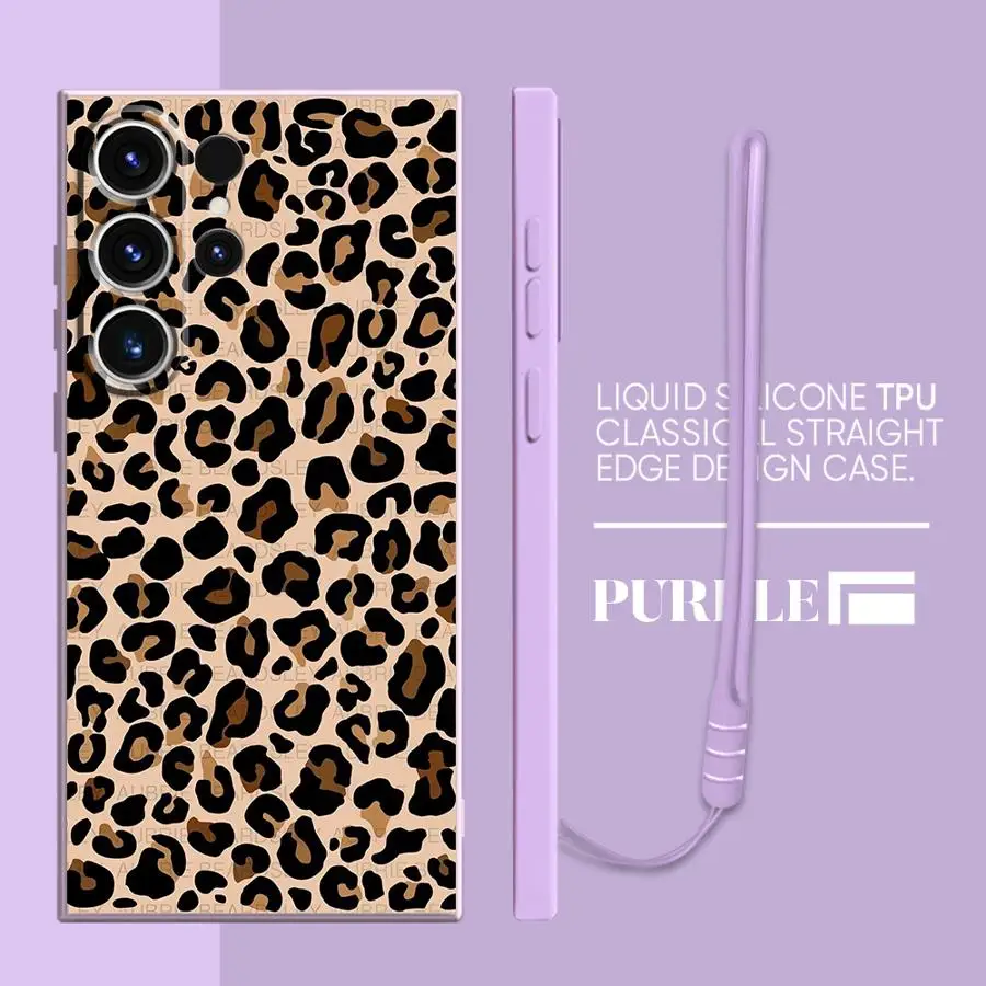 Funda con estampado de leopardo para Samsung Galaxy S24 FE Note 20 10 Ultra S25 Edge S23 S22 Ultra S20 S21 Plus, funda suave - imagen 3