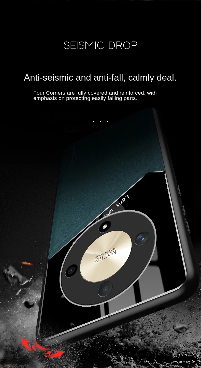 Funda trasera protectora magnética con textura de cuero suave para Huawei Honor X9B, carcasa de lujo para Huawei Honor x9b x9a X9 B - imagen 3