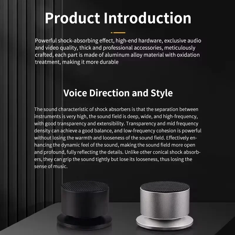 Soporte para altavoz, almohadilla para pies, aleación de aluminio, picos de Metal, cono, suelo, clavo, absorción de golpes para caja de sonido de CD, electrónica de consumo - imagen 5