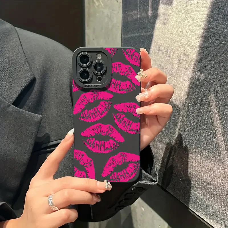 Funda para Samsung S24 Ultra, funda Galaxy A55 5G, funda Sexy con labio rojo rosa para S22 S23 FE A15 A14 A34 A13 A54 A35 A32 A52 - imagen 5