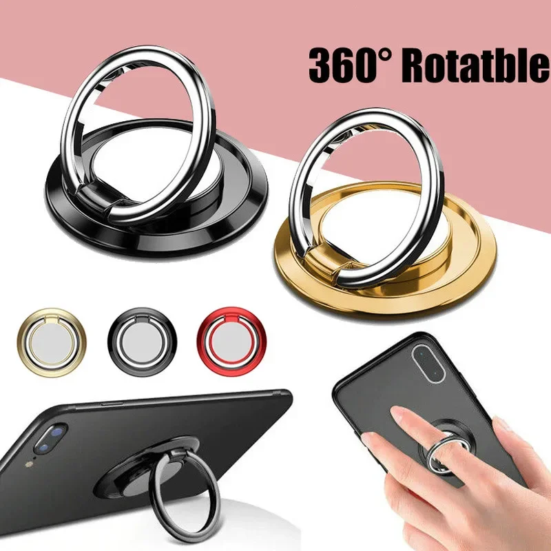 Soporte universal para anillo de dedo, soporte para teléfono móvil de lujo 360 °   Soporte de pegatina trasera de teléfono con rotación de grado para iPhone Samsung Xiaomi