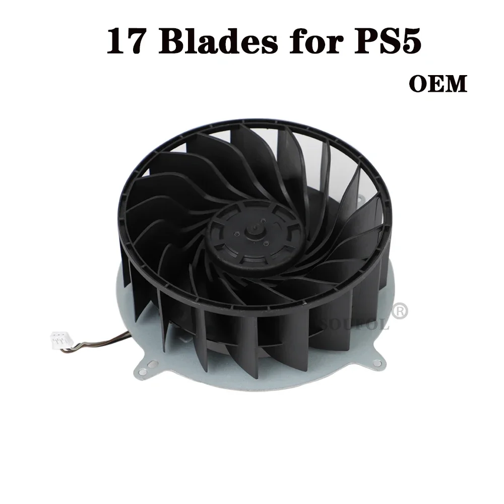 Nueva pieza de reparación OEM ventilador de refrigeración por radiación interna para PS5 DC12V 17 aspas 23 aspas ventilador de refrigeración para accesorios Playstation5 - imagen 2