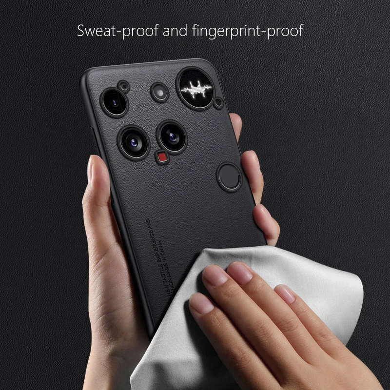 Funda de cuero para nada teléfono (3) 3 Phone3 5G fibra de carbono mate suave silicona dura a prueba de golpes cubierta de teléfono NothingPhone (3) A024 - imagen 5