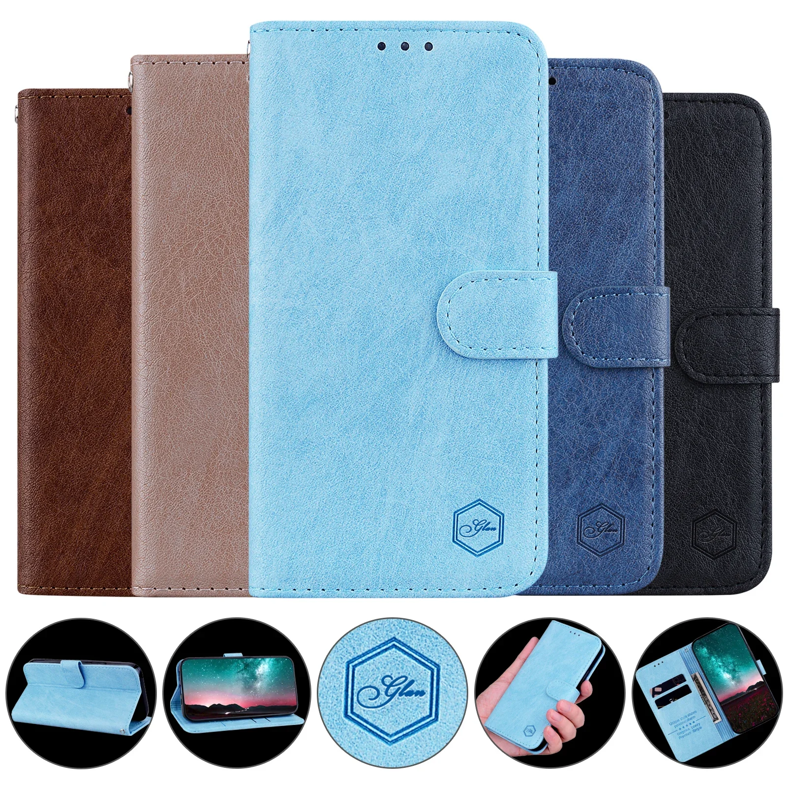 Funda de cuero con tapa para Samsung Galaxy S23 Ultra S22 Plus S21 S20 FE A34 A24 A14 A04 A54 A33 A53 A23 A13 A12 5G - imagen 2