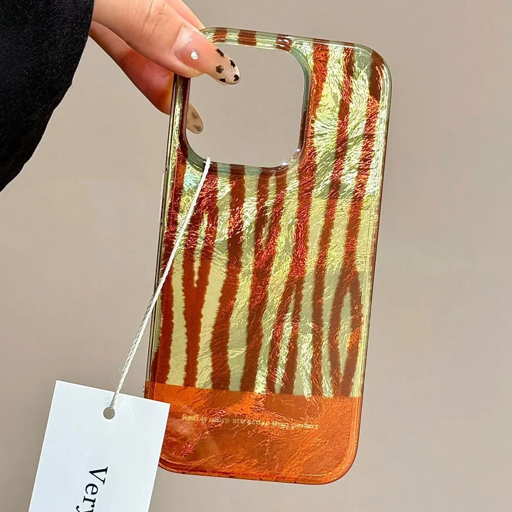  ﻿ Funda de teléfono Retro con rayas marrones para Samsung Galaxy A16 A55 A07 A17 A56 A36 A26 A53 A06 A14 A24 A34 A54 A15 A12 A22 - imagen 3