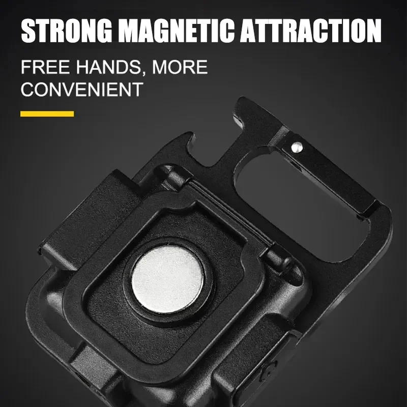 Mini linterna LED COB, llavero EDC superbrillante, luz de emergencia para exteriores, lámpara de bolsillo para acampar con sacacorchos magnético trasero - imagen 4