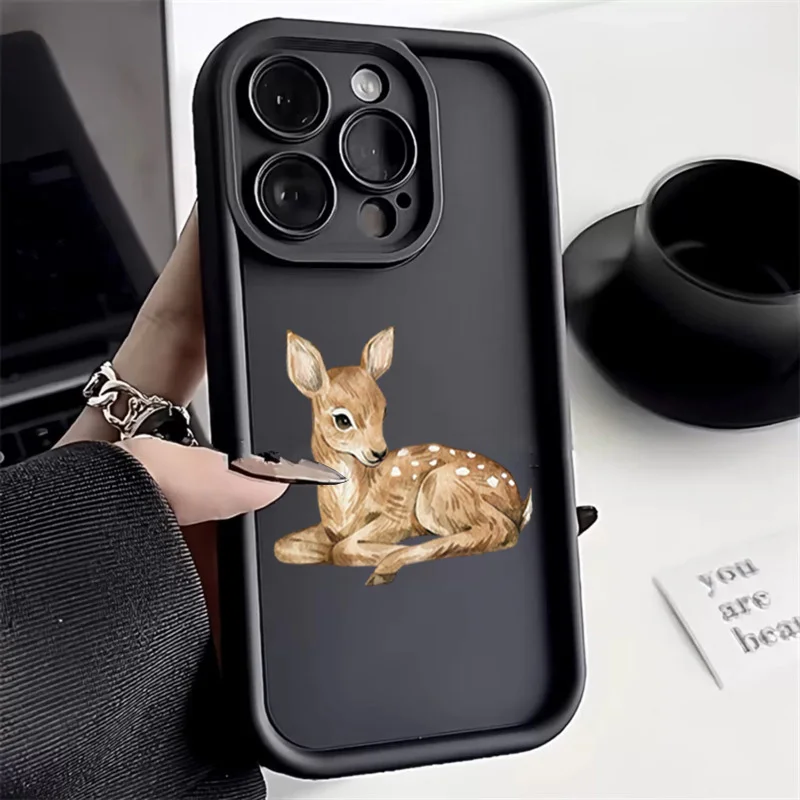 Funda de teléfono con diseño de ciervo bonito para Xiaomi Redmi Note 14 13 12 11 Pro Plus 4G 5G 12S 11S Redmi 15C 14C 13, funda suave de silicona - imagen 2