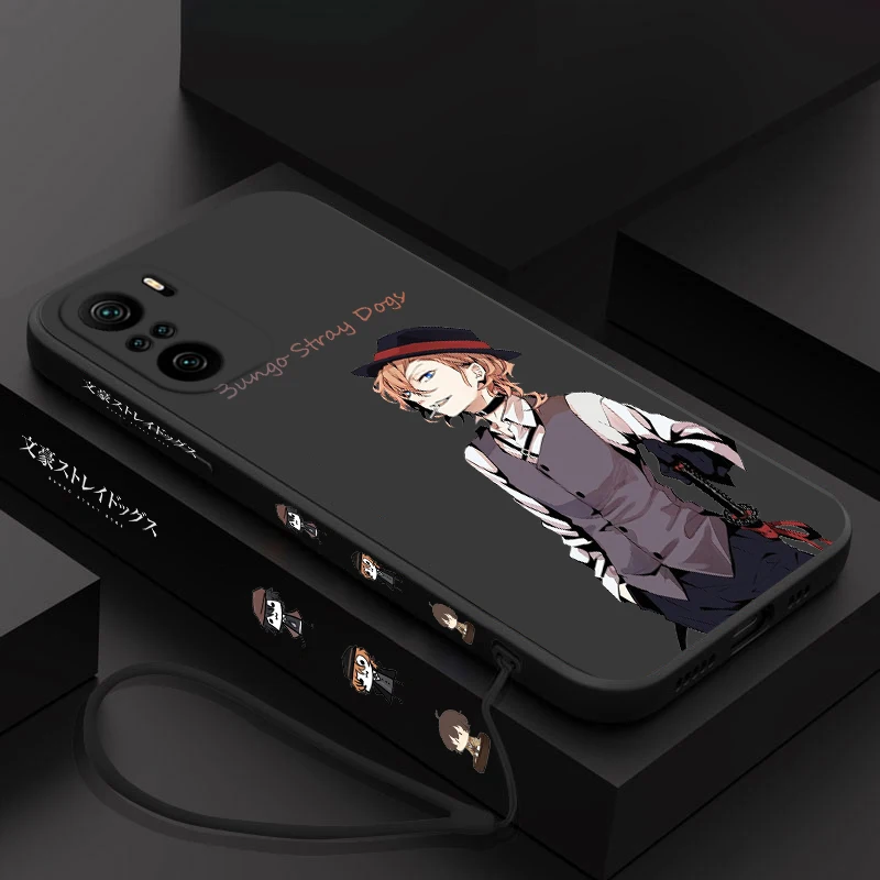 Anime Osamu Dazai para Xiaomi Redmi Note 13 12 12Pro 11 11S 11T 10S 10 Pro Plus 5G funda de teléfono con cuerda líquida izquierda - imagen 3