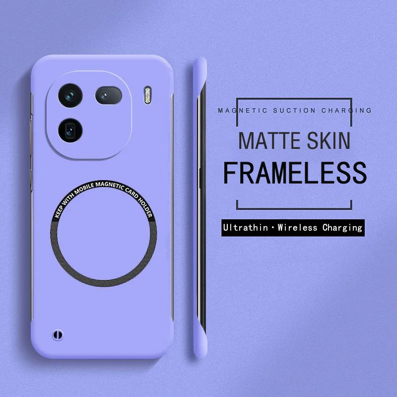 Funda ultradelgada magnética sin marco para Oppo Reno 8 Pro 8T 10 11 11F 12 12F, cubierta trasera mate de PC dura con carga inalámbrica Global - imagen 2